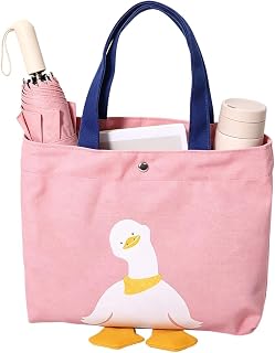 Canvas Purse Cute Duck Lightweight - Comfort Handle Storage Tote | Canvas Purse | Cute Duck Lightweight Comfort Handle Storage Tote | Animal Womens Handbags Purses | For Travel Camping Beach