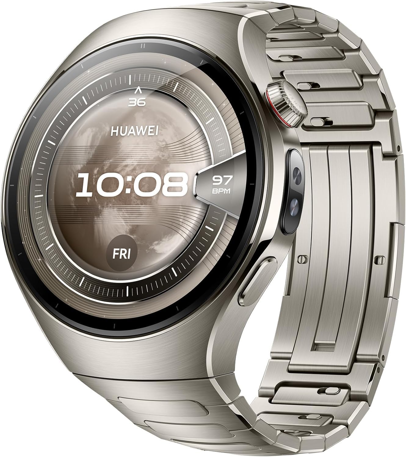 HUAWEIWATCH 5, 46mm Smartwatche, Multi-sensing X-TAP Technology, Fingertip Oxygen Saturation Measurement, Health at a Glance, eSIM, 6-Month Extended Warranty, Silver