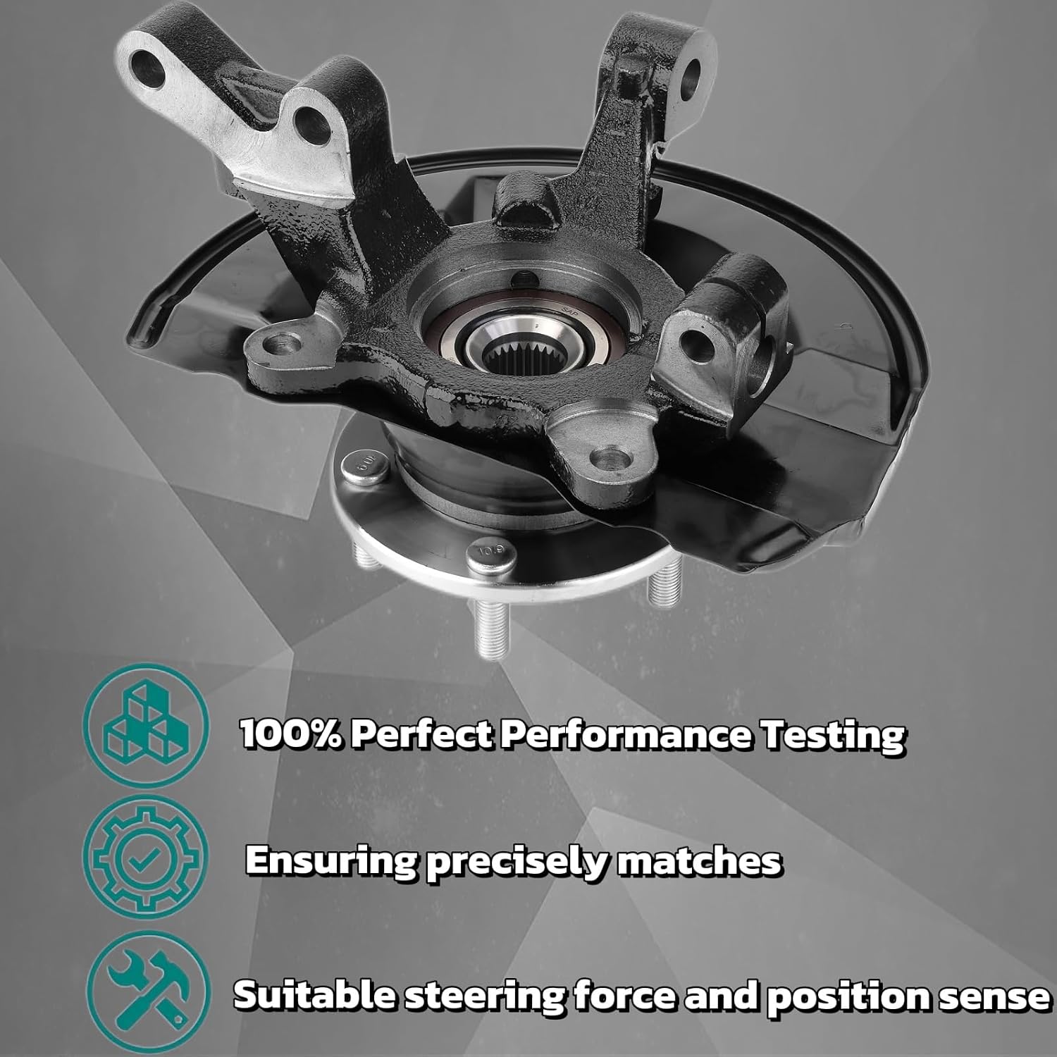Front Steering Knuckle & Wheel Bearing Hub Assembly Fit for Dodge Caliber 2007-2012,Jeep Compass 2007-2017,Patriot 2007-2017,Right Passenger Side Replaces #698-410,5085703AF,5085703AG