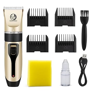 Foodie Puppies Rechargeable Cordless Electric Hair Trimmer Grooming Set, Professional Dog Hair Trimmer Long Short Hair Shaver for Small, Medium & Large Dogs, Cats (Trimmer Kit)
