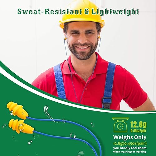 Miniatura 4 de MIPEACE Auriculares de trabajo, auriculares industriales de seguridad con micrófono y control de volumen, auriculares con reducción de ruido para