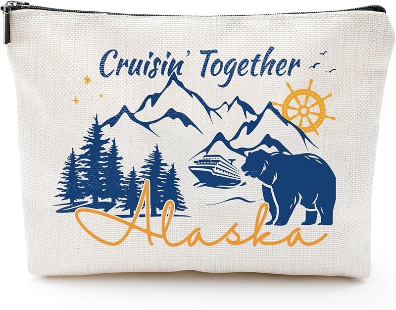 Necessaire de maquiagem Sitsink Alaska Cruisin Together com zíper, Pacote com 1
