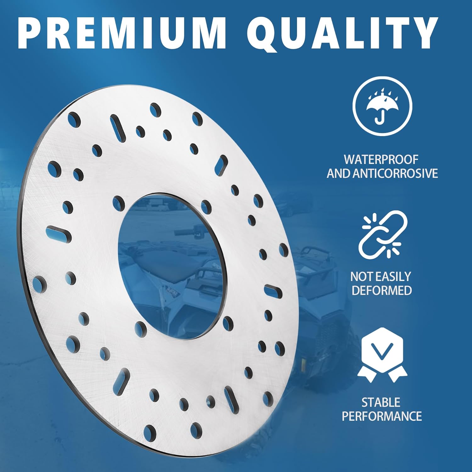 5244314 Brake Rotor Disc Front 2Pcs Compatible with Polaris Sportsman Ranger 400 500 570 600 ACE 325 500 570 900 ATP Trail Blazer Boss