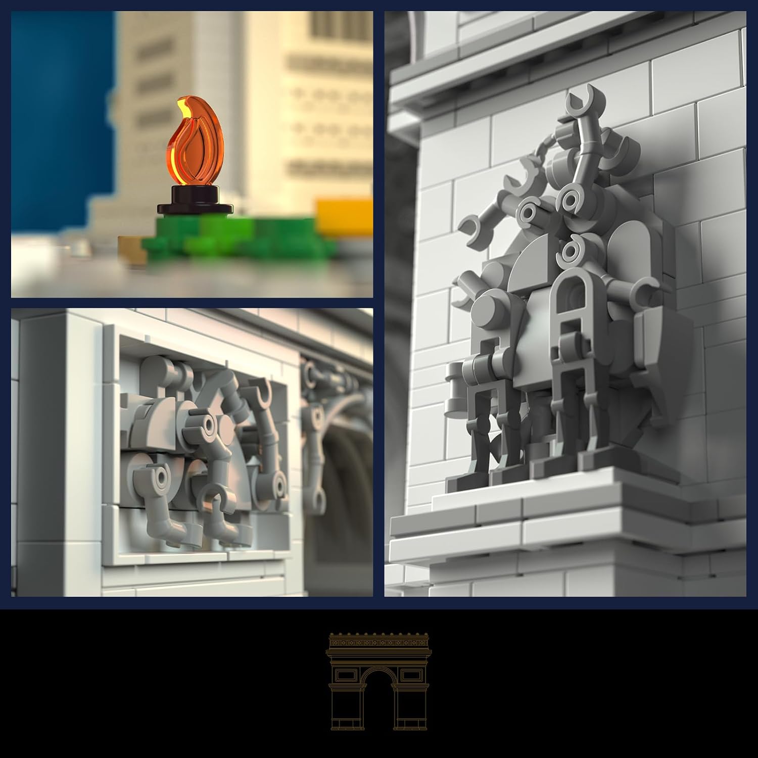 Architecture The Arc de Triomphe in Paris, Architectural Model Kit, Collectible Building Set for Adults, Build and Display Souvenir, Gift Idea for Lovers of History, Travel and Art（4436PCS）