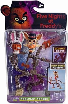 Jazwares Five Nights at Freddys Magician Mangle Collectors 5-Inch Articulated Figure with Jumpscare Feature and Glow-in-The-Dark Eyes