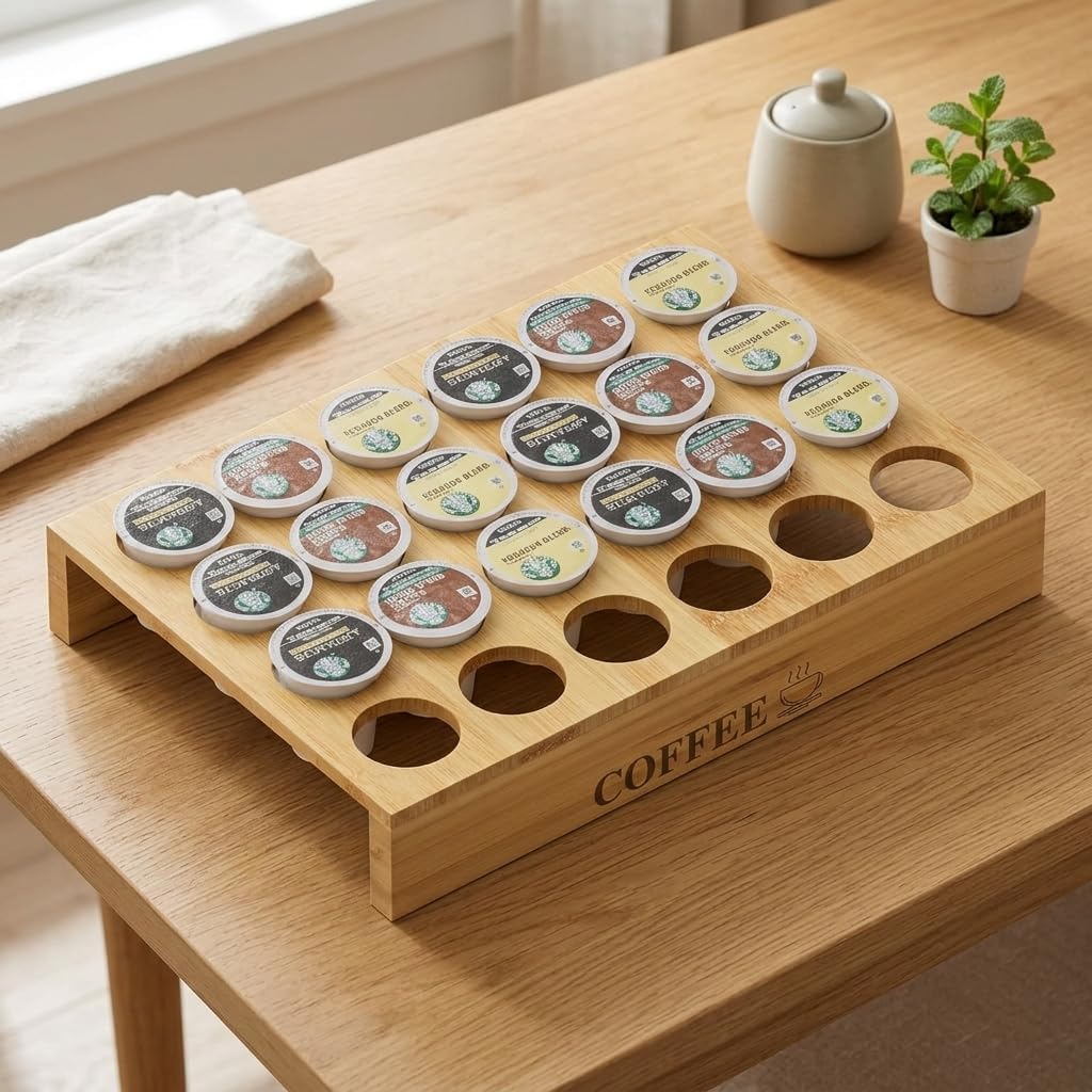 Coffee Pod Holder 35 Slot Drawer Countertop Storage Tray