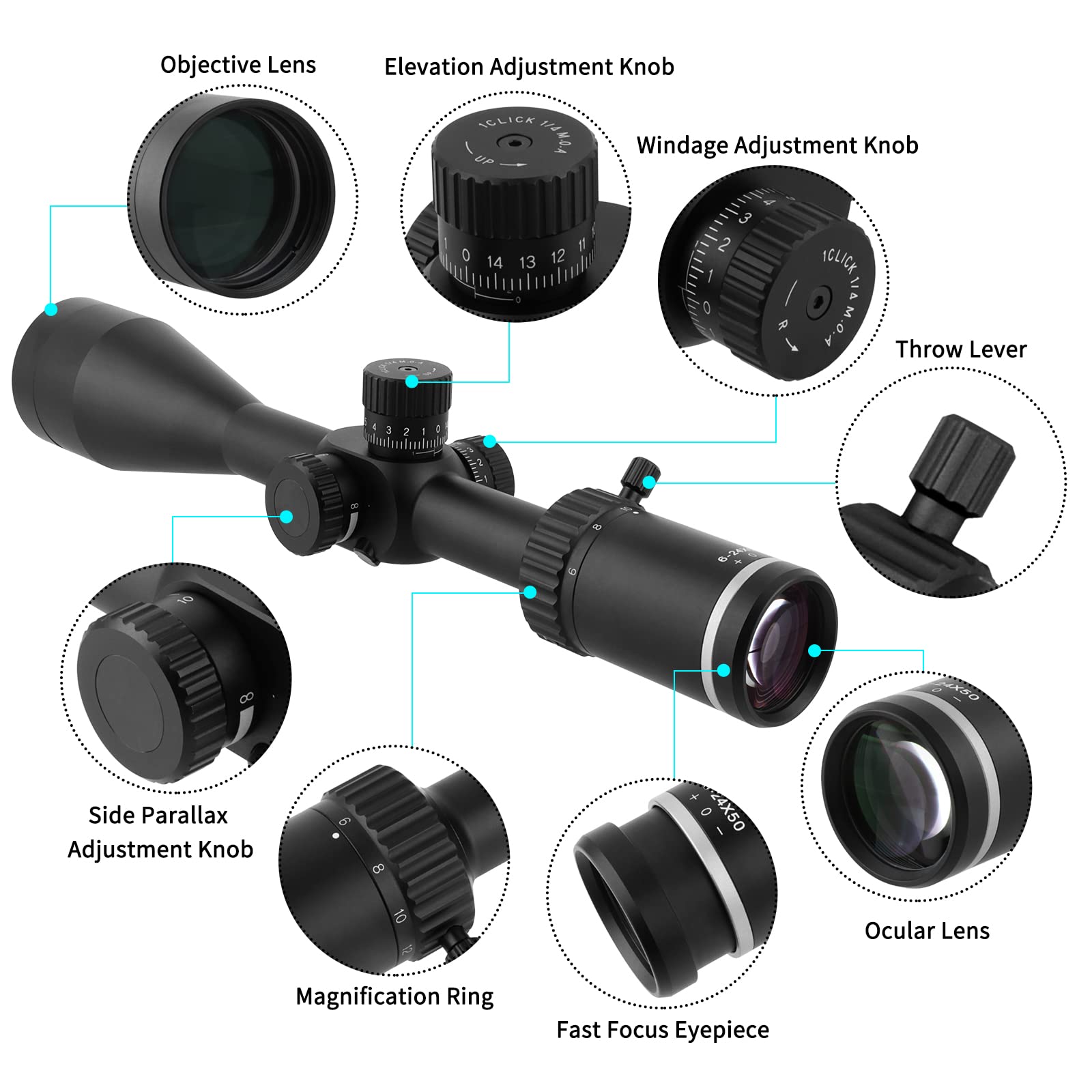 Amazon.co.jp: FOCUHUNTER FFP ライフルスコープ遠距離 単眼鏡