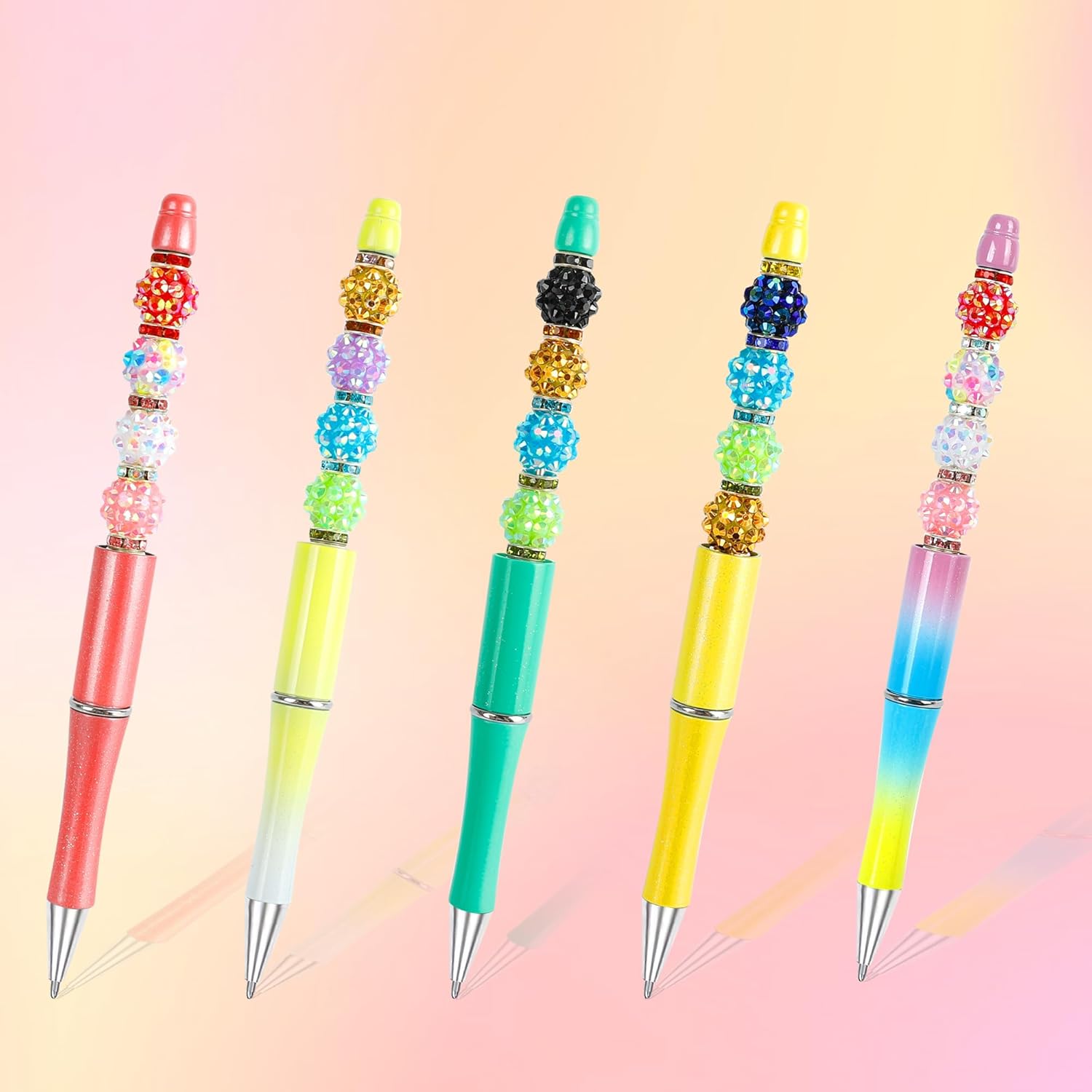 250 Pcs Beads for Pens, Focal Beads for Beadable Pens, Rhinestone Bead, Spacer Bead for Bracelets - Image 2