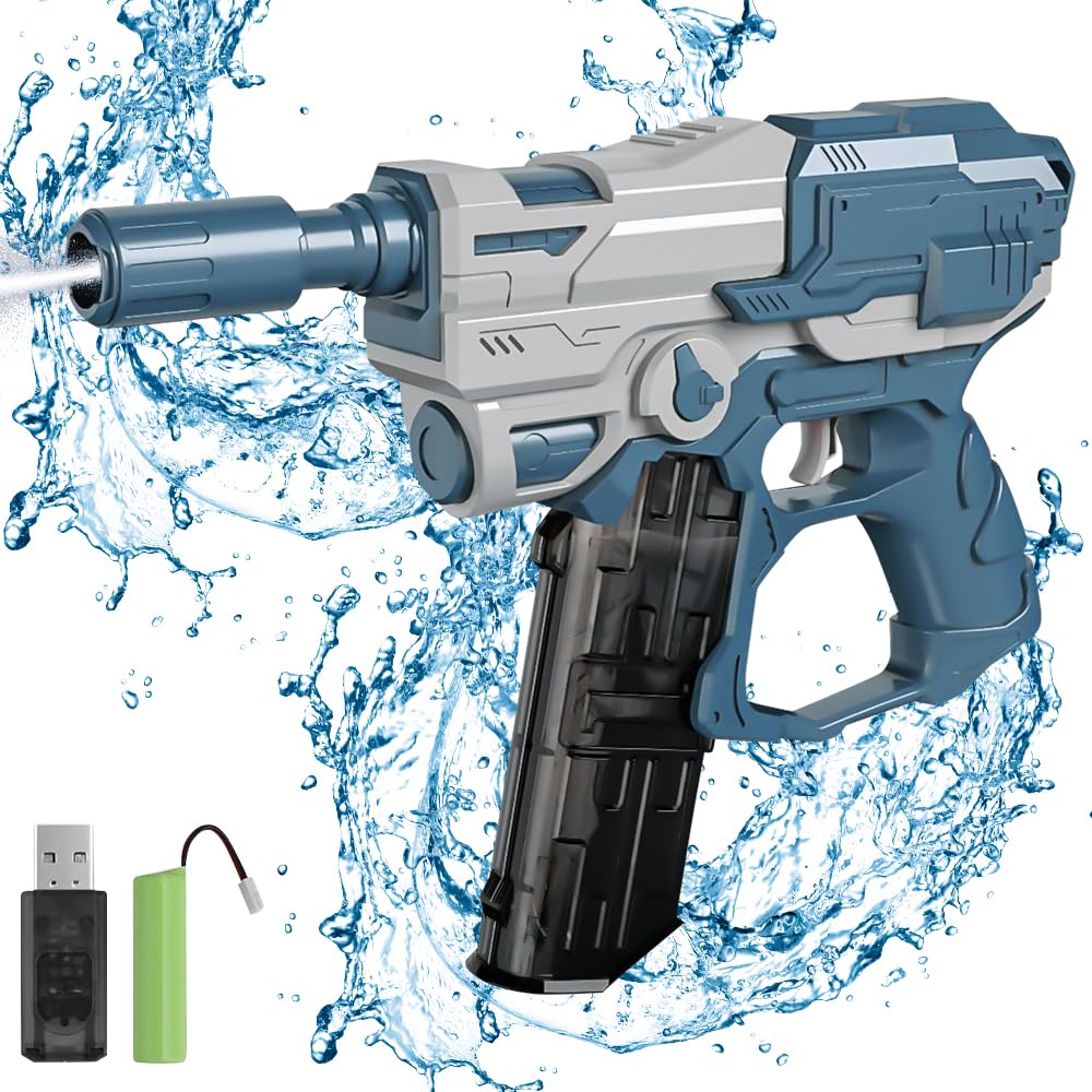 Electric Water Gun, 23 FT Long Range Automatic Water Pistols for Kids and Adults, Powerful Rechargeable Electric Watergun, Full Auto Water Pistol Electric Toys for Outdoor Summer Water Game
