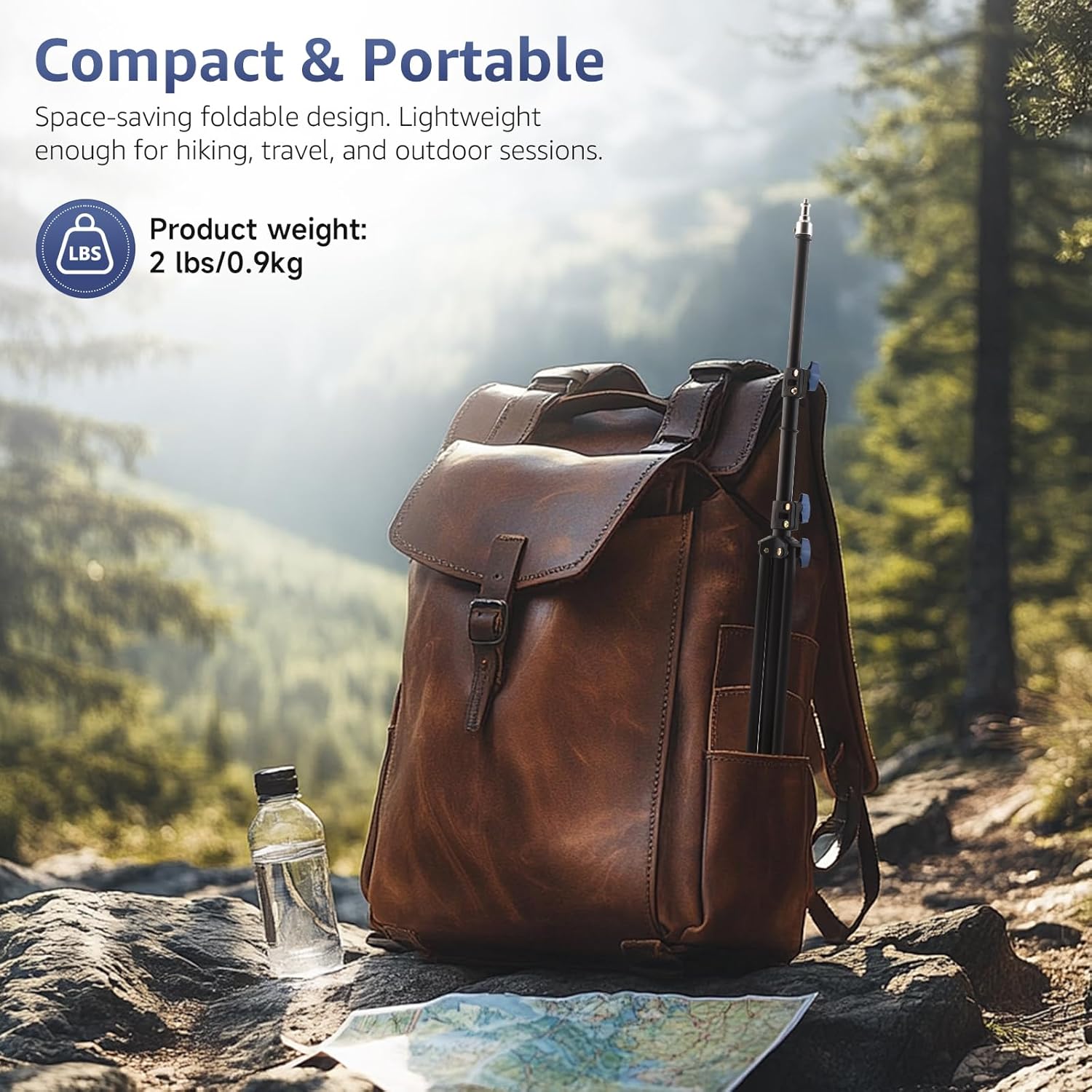 Light Stand Photography with 360° Ball Head, 6.7ft/205cm Adjustable Photography Tripod Stand, 1/4" Screw Professional Lighting Stand for Camera, Softbox, Strobe Light, Flash and Video Lighting, 2 Pcs