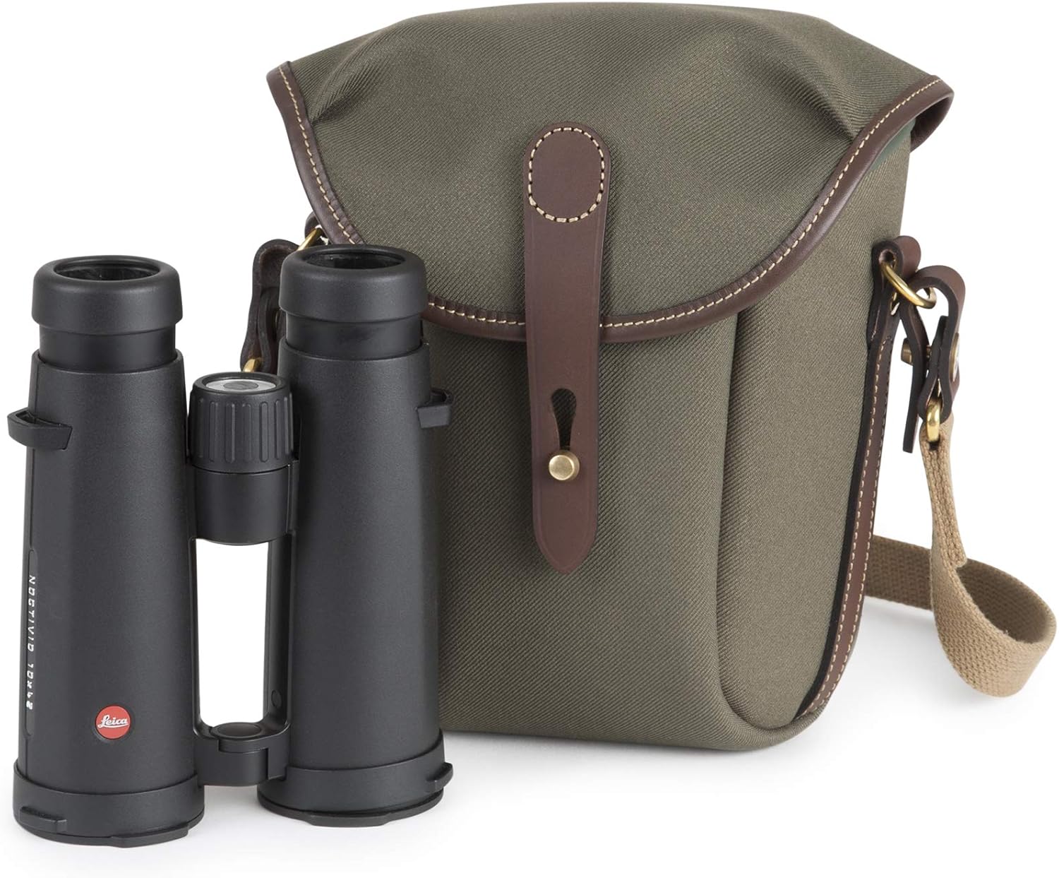Billingham Galbin 10 Binocular Case (Sage Fibrenyte/Chocolate Leather)