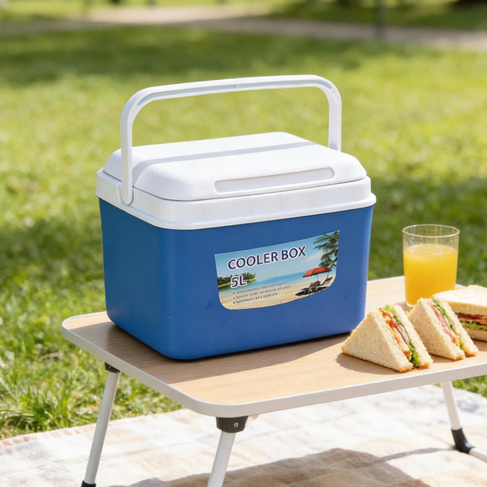 Lodówka campingowa,Przenośny Termiczny Długotrwały,Skrzynka chłodząca na lunch | na Piknik Plażę Ryby Prace Transport