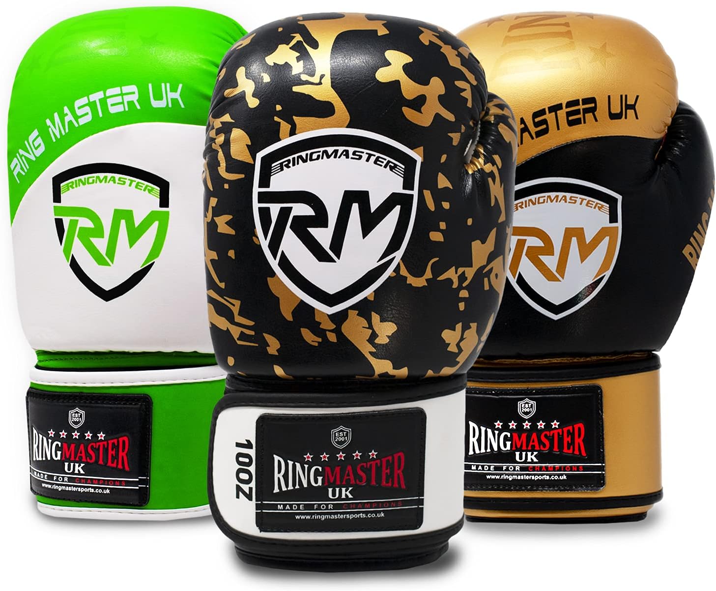 RingMaster Superfit Boxing Gloves Bag Punch Focus Mitts Training MMA Sparring Martial Arts kickboxing