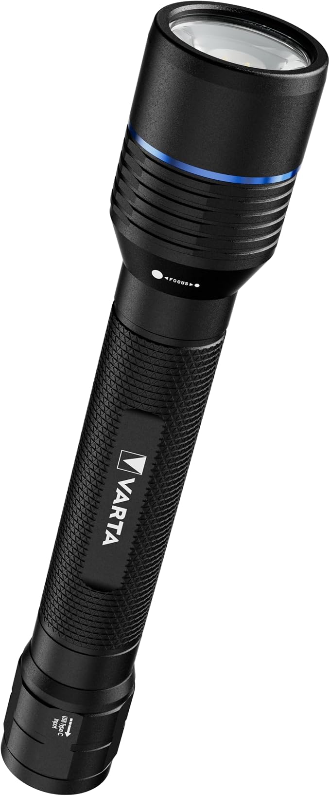 VARTA Linterna LED recargable y batería externa, Night Cutter Pro F40R, para exteriores y hogar, 2000 Lúmenes, resistente al agua IP67, aluminio de aviación, enfoque preciso y cordón