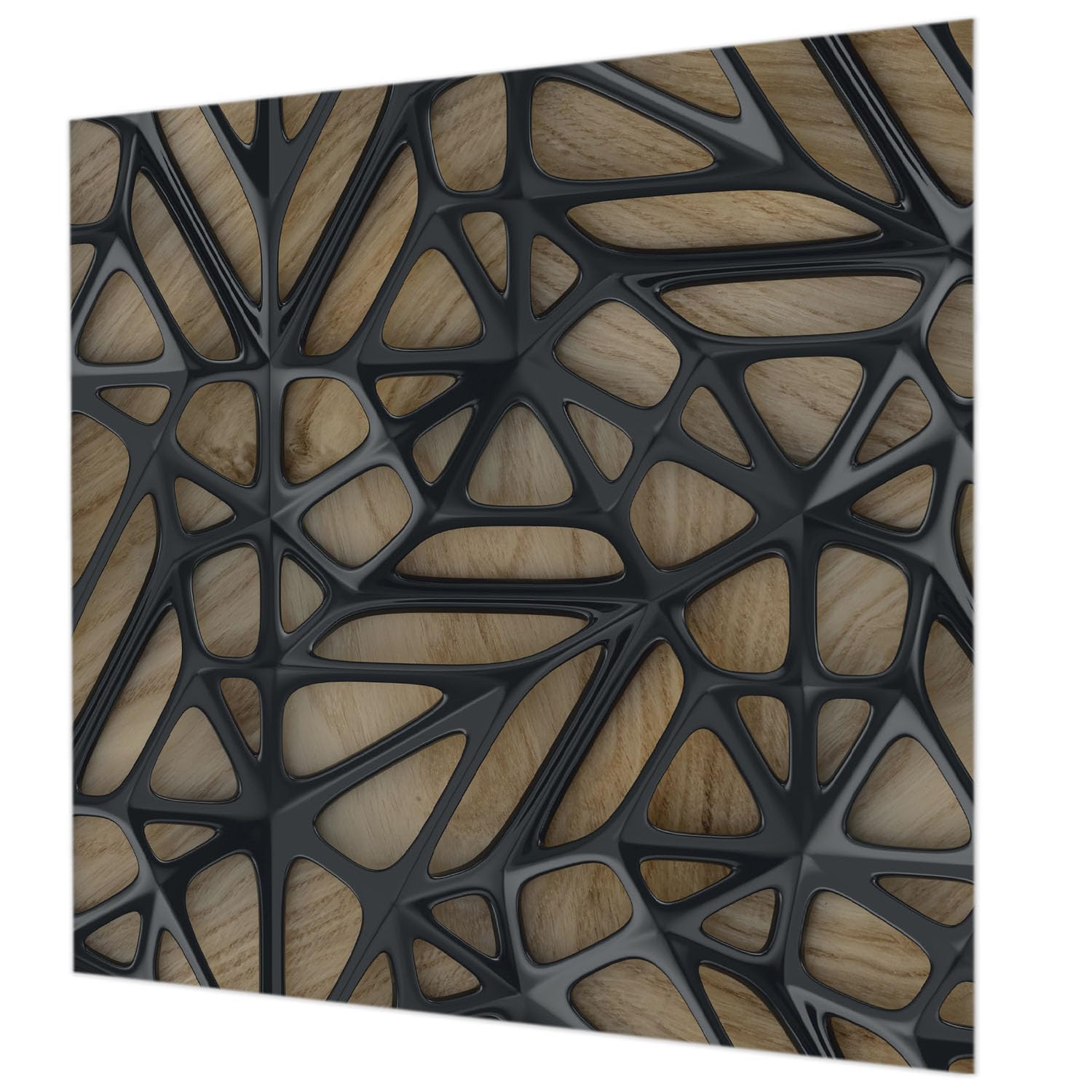 Papier peint intissé filet en bois 250x250 cm Tulup pour chambre