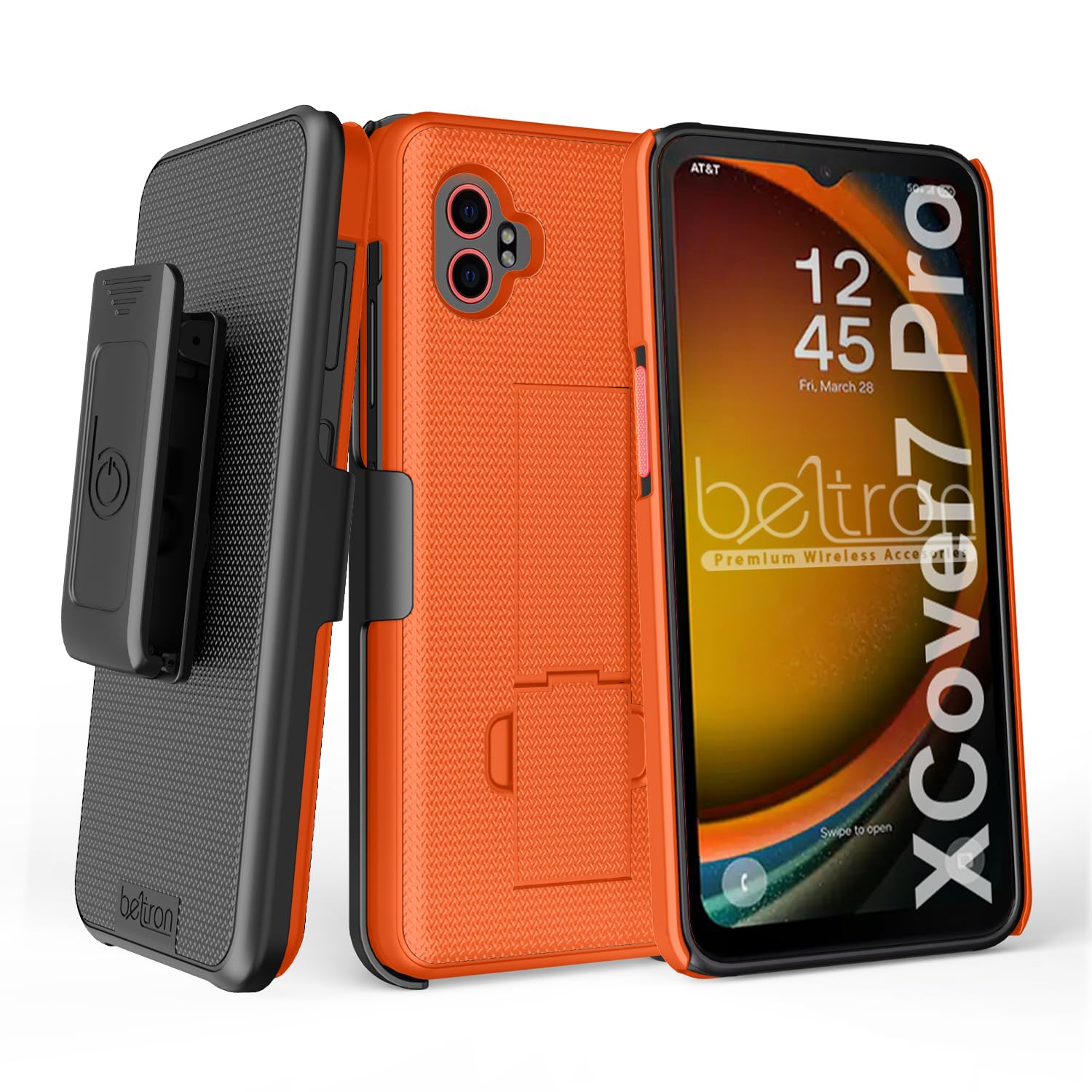 BELTRON Galaxy XCover7 Pro Case with Clip, Heavy Duty Case with Swivel Belt Clip for Samsung Galaxy XCover 7 Pro 2025 SM-G766 (AT&T FirstNet T-Mobile)