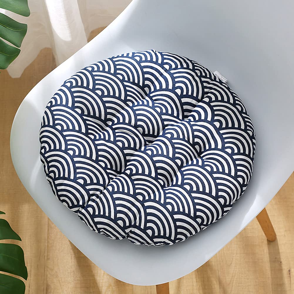 Set of 4 Round Floor Cushion,Living Room Sofa Meditation Cushions Retro Round Padded Seat Cushion Garden Chair Colourful Chair Pads Dining Chair Booster Cushion Chair Seat Pad for Home Kitchen Office