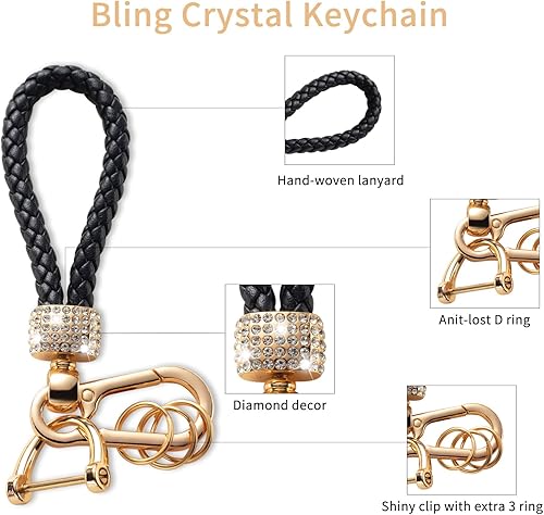 Miniatura 5 de Gematay Funda para llavero Honda con cordón para llavero, protector de llavero compatible con Honda Accord 2003-2012Civic EX 2006-20132009-2015