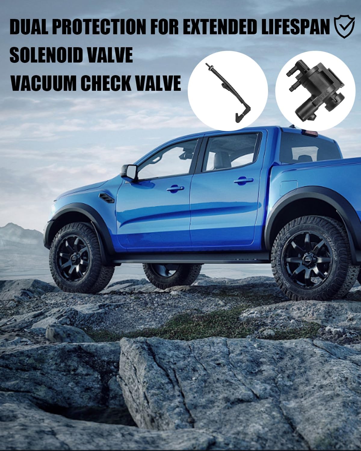 Auto Hub Lock Vacuum Line Tube Fit for Ford F-150 Expedition Lincoln Navigator 4X4 4WD 2015-2020, Replace FL3Z-3A788-B 7L1Z-9H465-B 926-390 FL34-7A788-AD Vacuum Solenoid Purge Valve Locking Hub