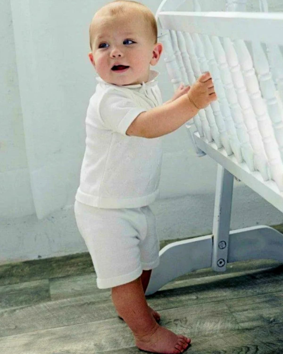Carriage Boutique Baby Boys - Knit Baptism Outfit Short Set with Bow Tie and Vest