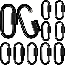 20 Pack 3.5 inch Quick Link Chain Connector - Anti-Rust Heavy Duty Carabiner, 1600lbs Load Capacity, 3/8" D Shape Locking Quick Chain Repair Links for Outdoor, Camping, Swing, Hiking