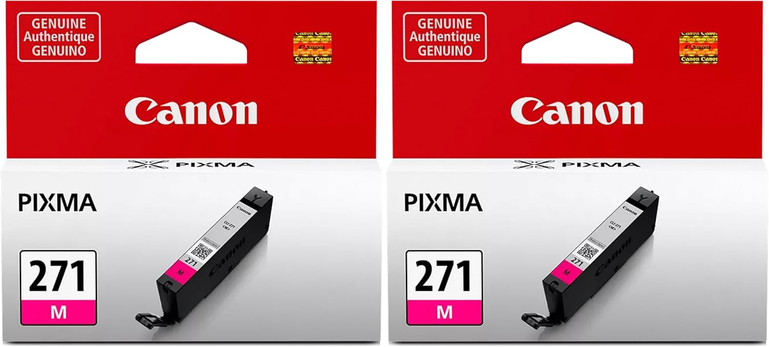 Canon CLI-271 Magenta Ink Tank Compatible to MG6820, MG6821, MG6822, MG5720, MG5721, MG5722, MG7720, TS5020, TS6020, TS8020, TS9020 (Pack of 2)