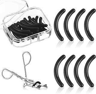 Eyelash Curler Pads, 30 Pcs Eyelash Curler Replacement Pads, Silicone Eyelash Curler Pads for Universal Eyelash Curler with a Clear Storage Box (Black)