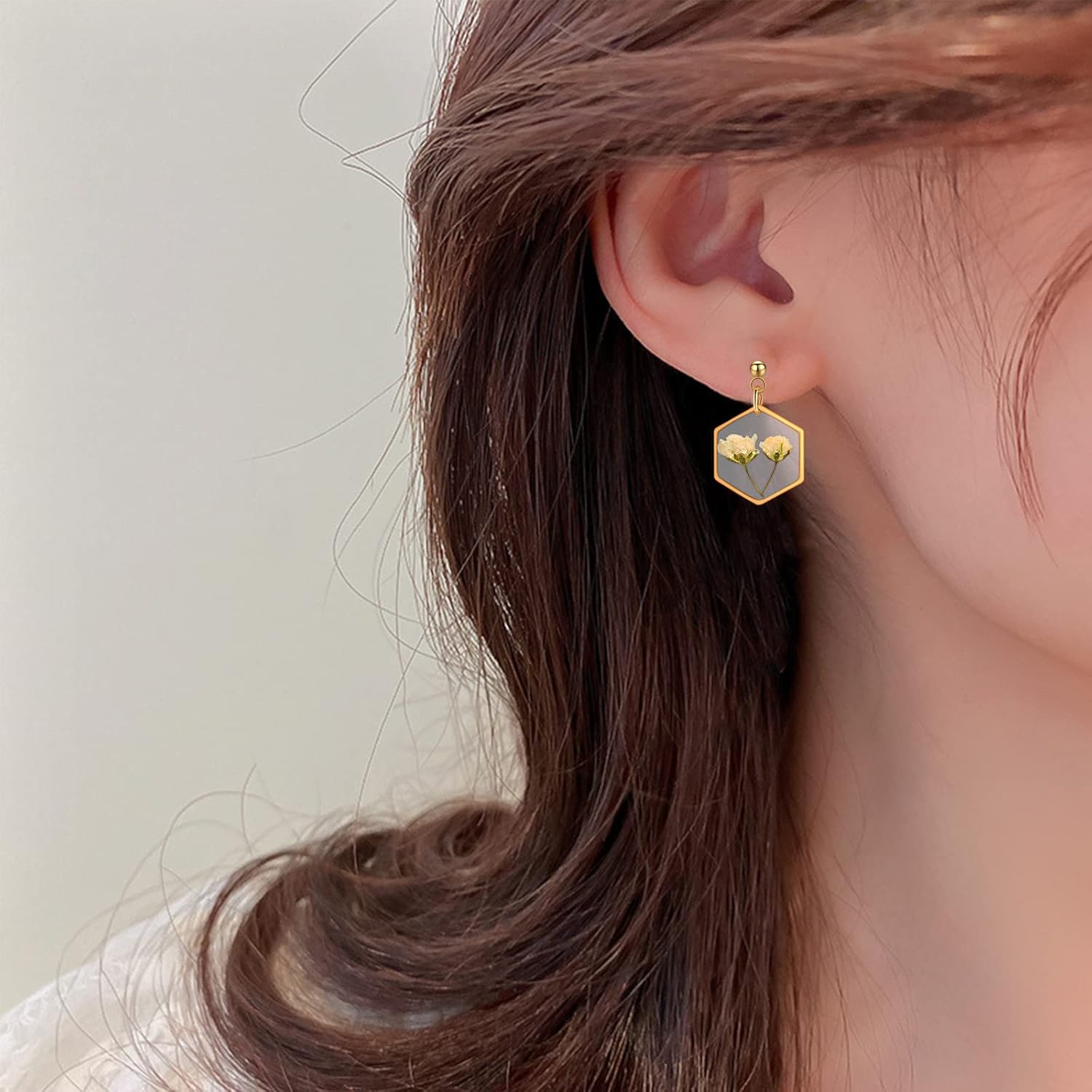 Handmade Pressed Flower Earrings for Women - Image 6