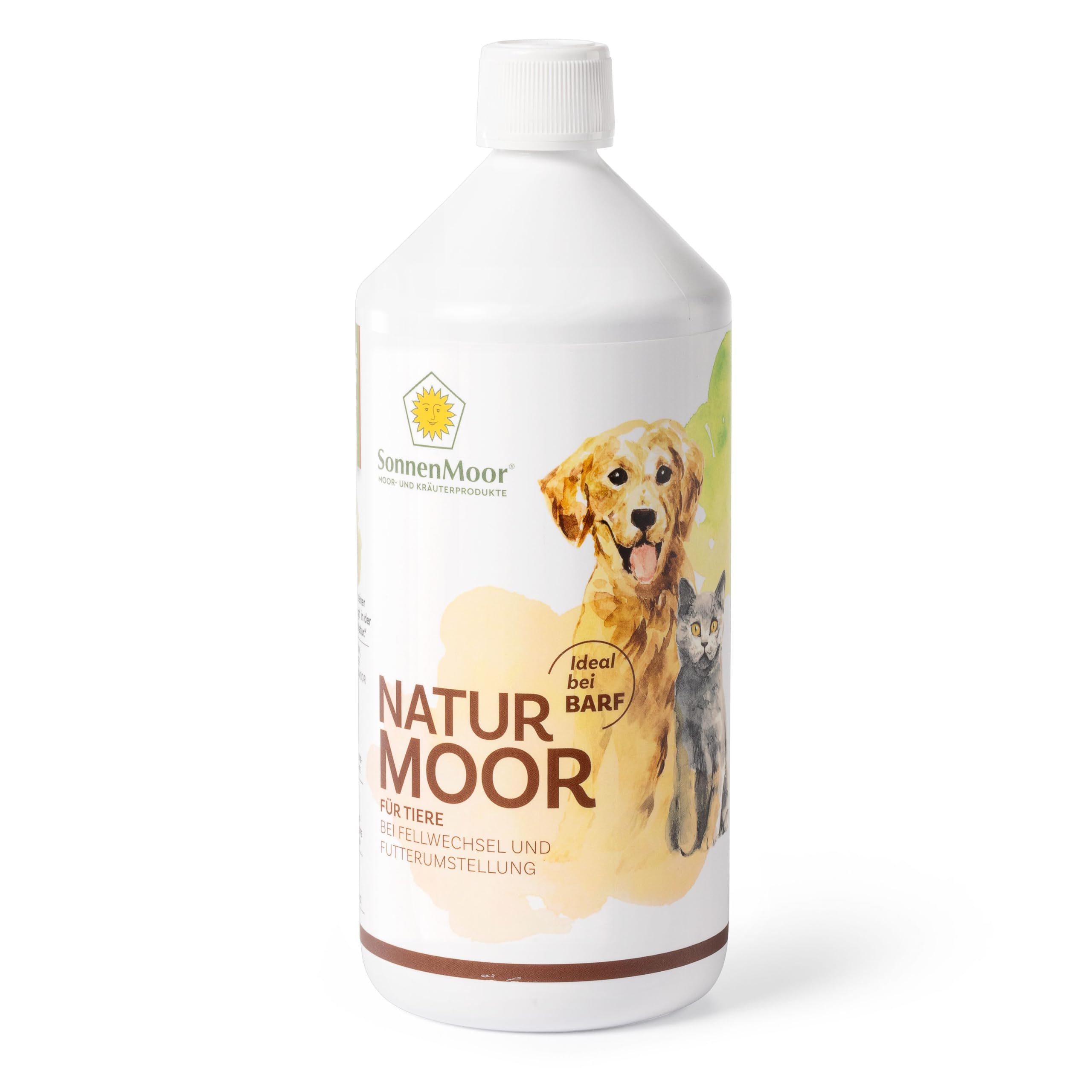 SONNENMOOR Naturmoor für Tiere 1000ml - flüssiges Moor zur Unterstützung für Haus- und Heimtiere