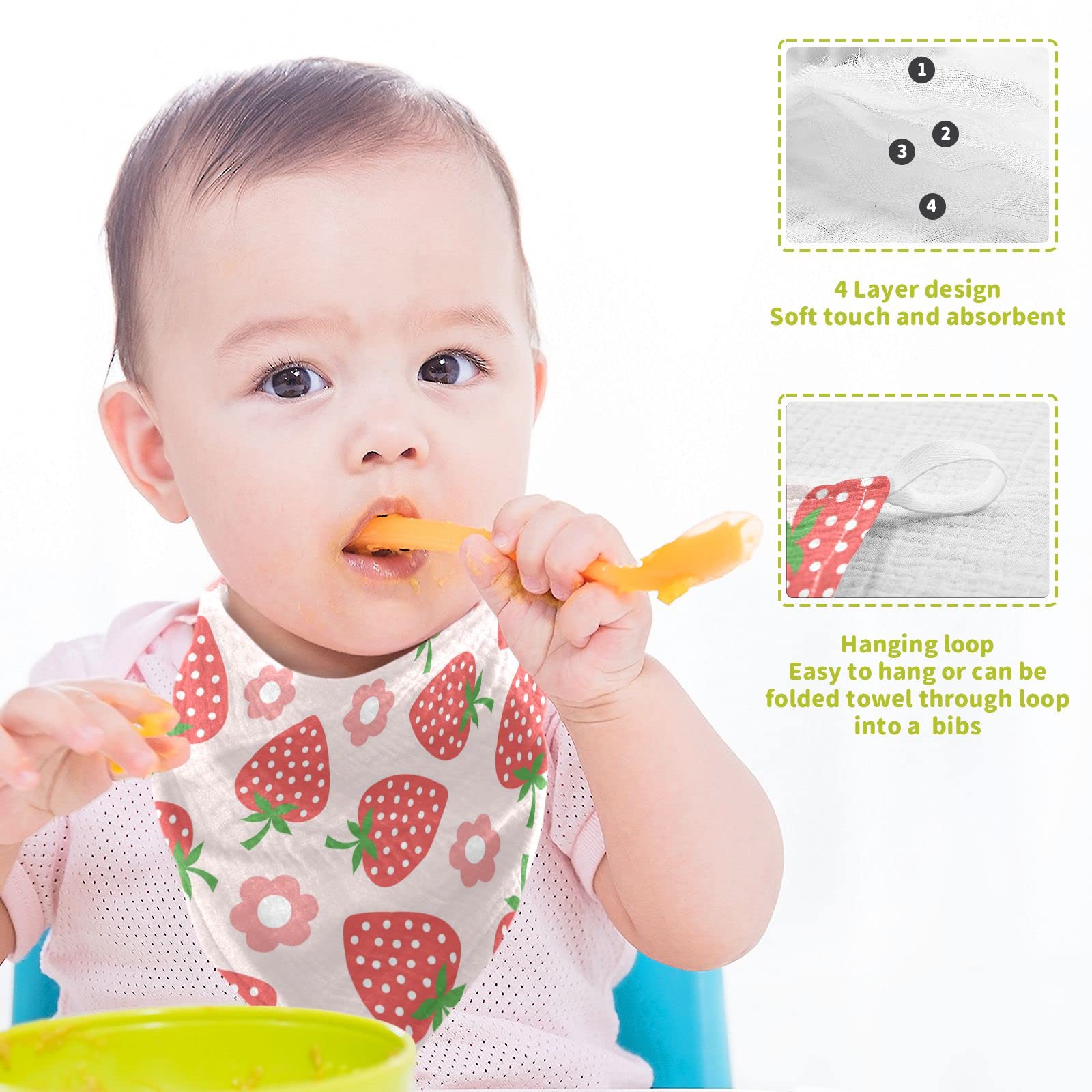 Amazon｜ハンドタオル タオルハンカチ ガーゼ ベビータオル ミニタオル