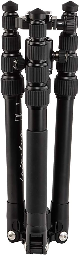 Benro Tripster 1 Series Reverse-Folding Travel Tripod & Monopod – Compact 14.2″ Folded Length, 59.3″ Max Height, 18 lb Load Capacity – Ideal for Travel, Landscape & DSLR Kits (FTR19AB0GBLK)