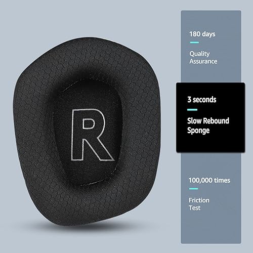 Miniatura 7 de Almohadillas de repuesto de tela para auriculares Logitech G733 para juegos, también se ajustan a auriculares inalámbricos Logitech G335, accesorios