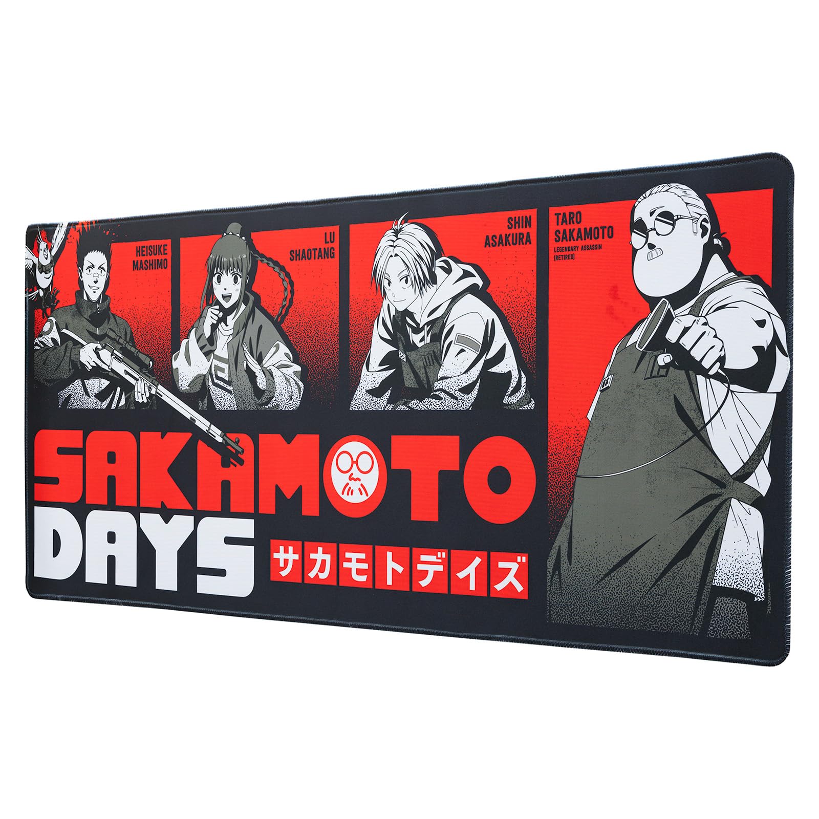 Grupo Erik XXL Mouse Pad - Sakamoto Days Gifts | Gaming Desk Mat 31.5 x 13.8 inches, Non-Slip Rubber Keyboard & Mouse Mat Large | Gaming Gifts Gamer