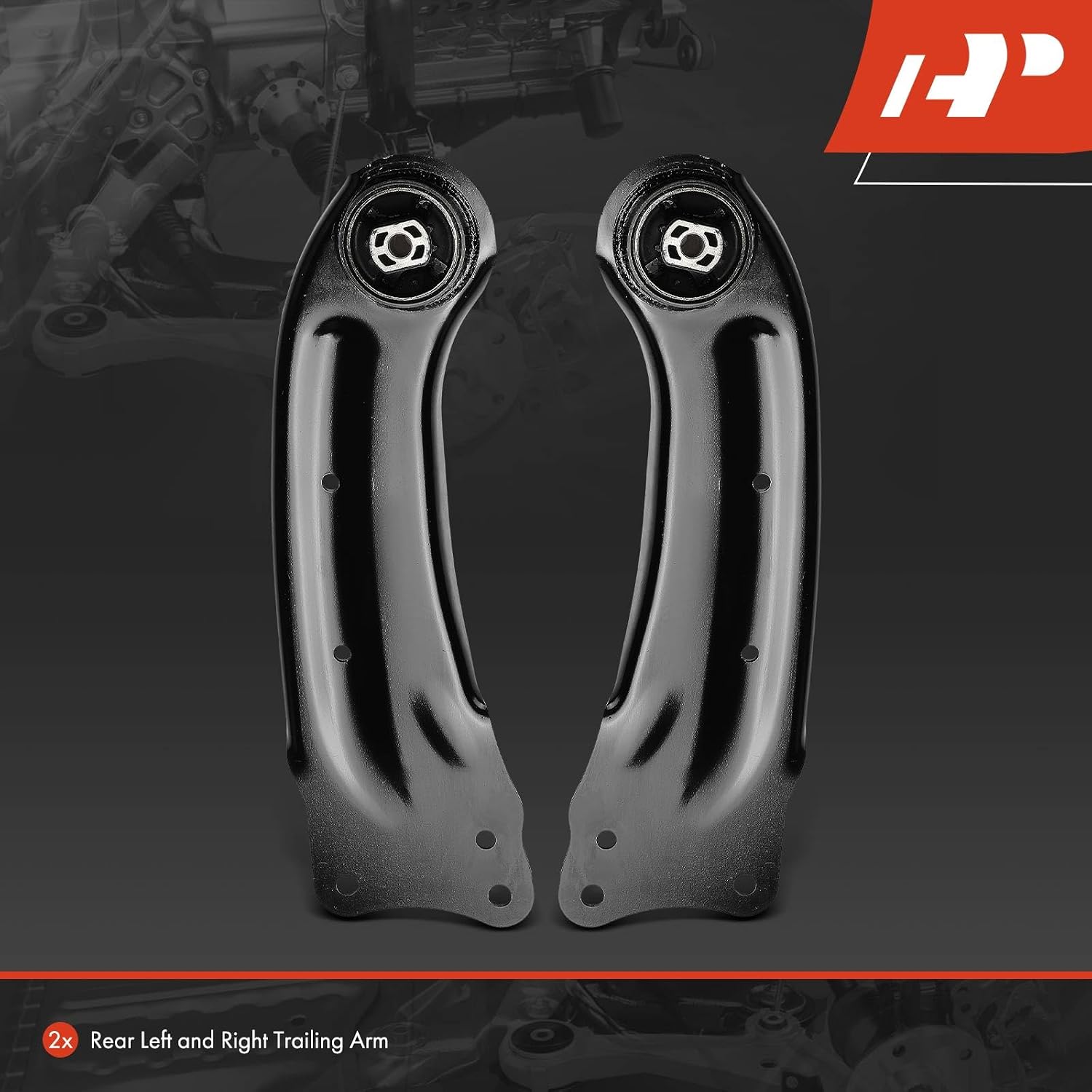 A-Premium 2 x Rear Suspension Trailing Arm, with Bushing, Compatible with Volkswagen Passat 2006-2010, Tiguan 2009-2017, Passat CC 2009-2010, CC 2010-2015 & Audi Q3/Q3 Quattro 2015-2018