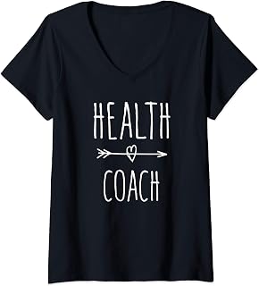 Womens Fitness Heath Coaching Dietitian Health Coach Gift V-Neck T-Shirt