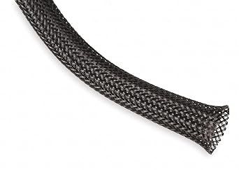 Braided Sleeving, 2.000 in, 10 Ft, Black