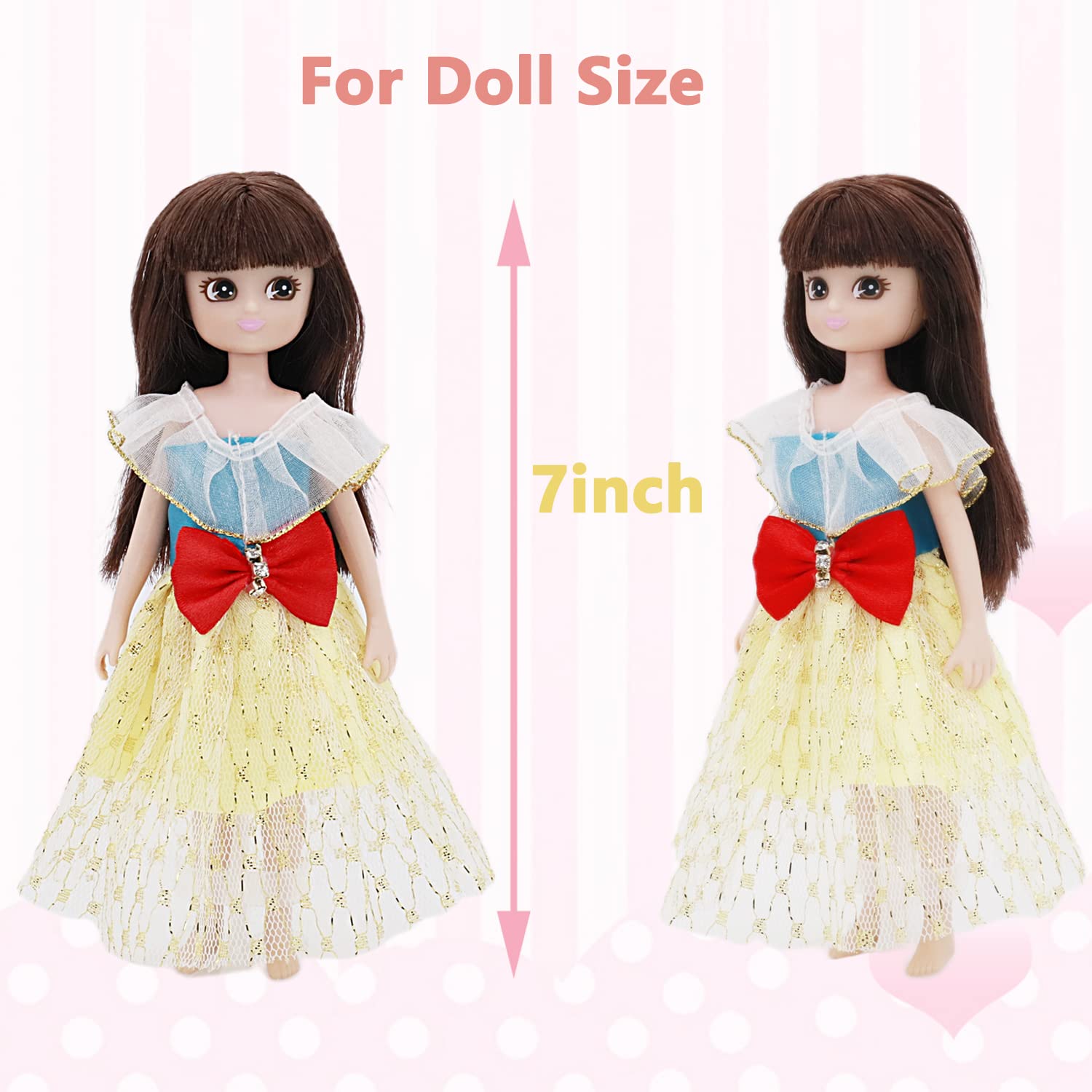 6 Sets De Ropa Navideña Para Muñecas De 7.62cm – Elegantes Tops Y Faldas Multicolor, Ideales Para Coleccionistas Y Decoración Festiva