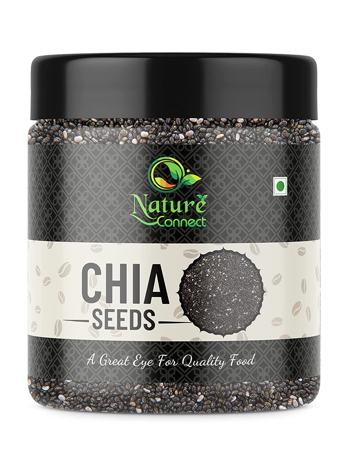 Nature Connect Raw Chia Seeds - 300 gms Unroasted Chia Seeds for Eating_Packing May Vary