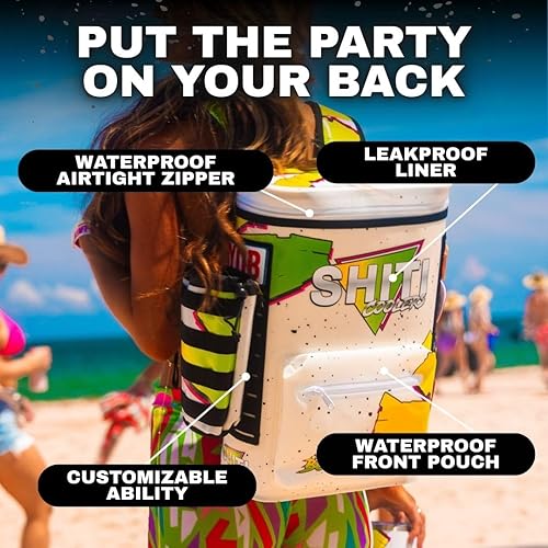 Miniatura 4 de SHITI Enfriador para camping, viajes, playa, lonchera suave para alimentos, bebidas y hielo, portátil, impermeable, bolsa aislada las 24 horas con