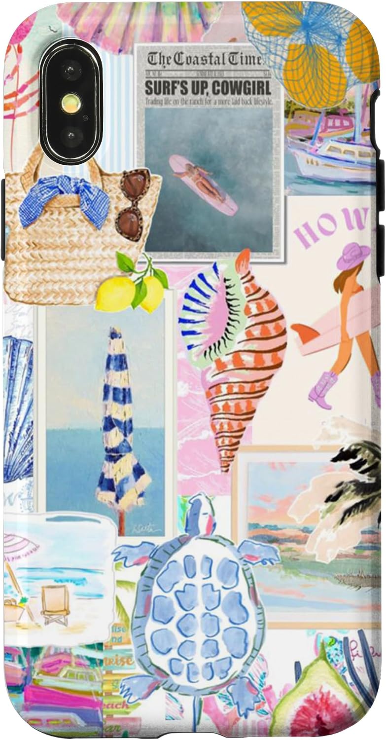 Cute European Summer Collage Sea Nature & Travel Case for iPhone 13 Pro