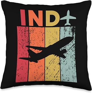 IND Indianapolis International Airport Throw Pillow