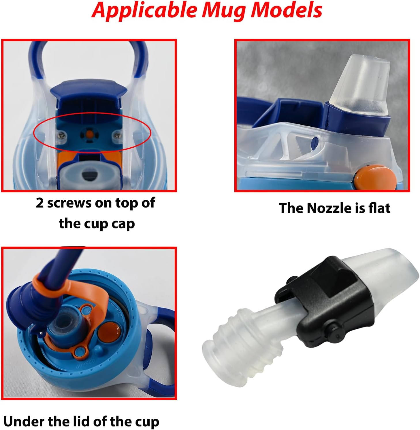 6 Pack Replacement Silicone Spout for Contigo Aubrey Water Bottles,Soft Mouthpiece Replacement Parts Compatible with Contigo Aubrey 14oz/20oz Water Bottle(Only Spout) - Image 4