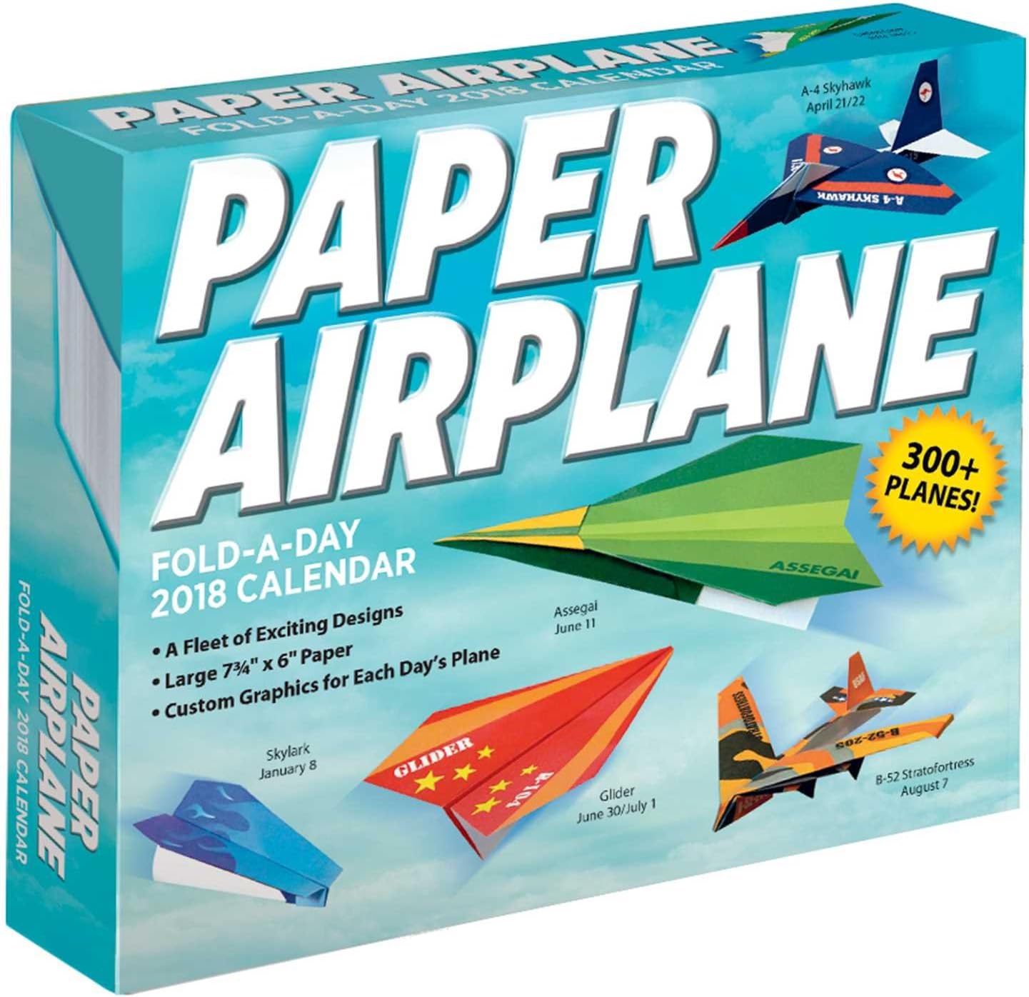 Paper Airplane Fold-a-Day 2018 Calendar