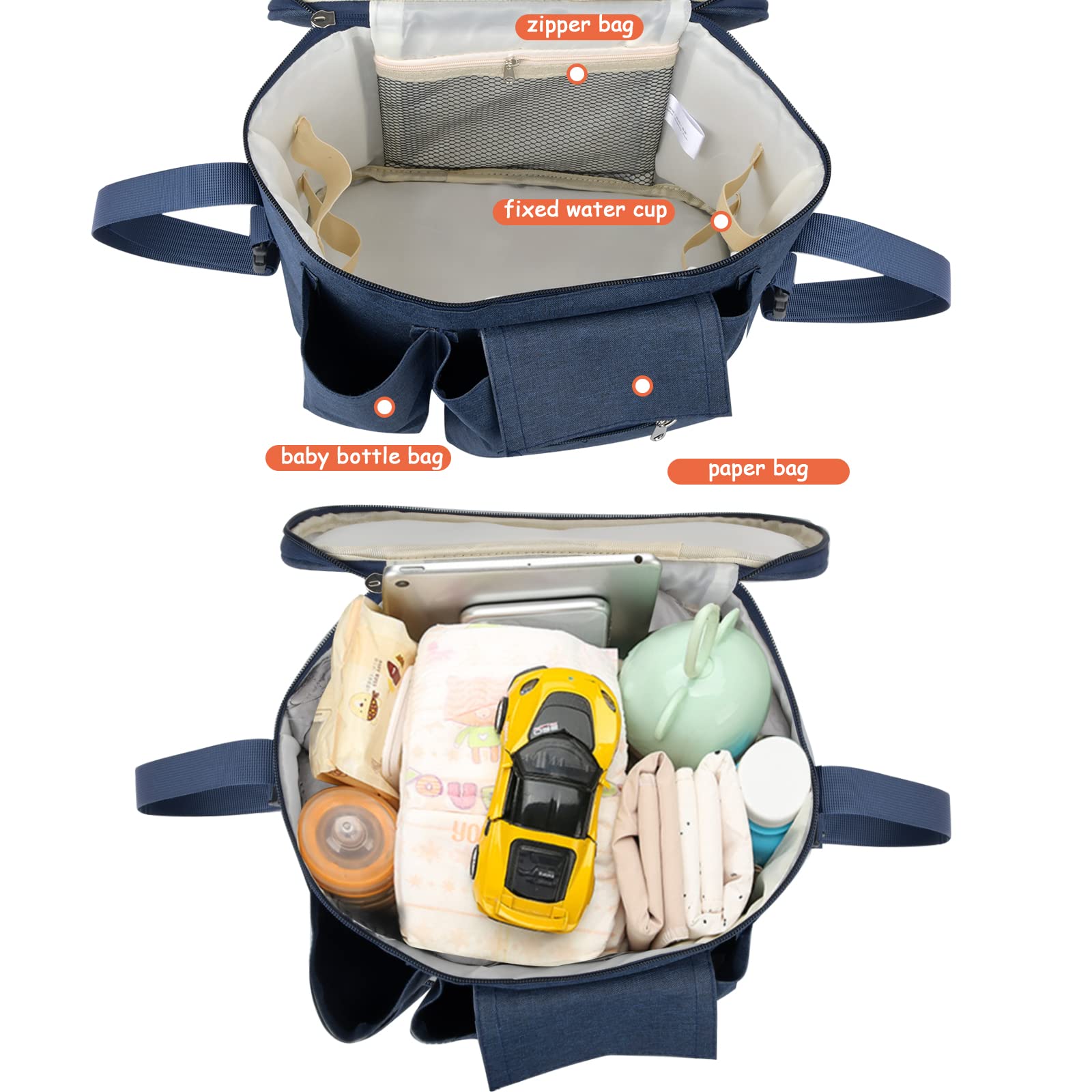 Borsa Organizer Universale Per Passeggino – Impermeabile, Con Portabicchieri, Tasca Touch Screen, Grande Capacità, Motivo Cucciolo