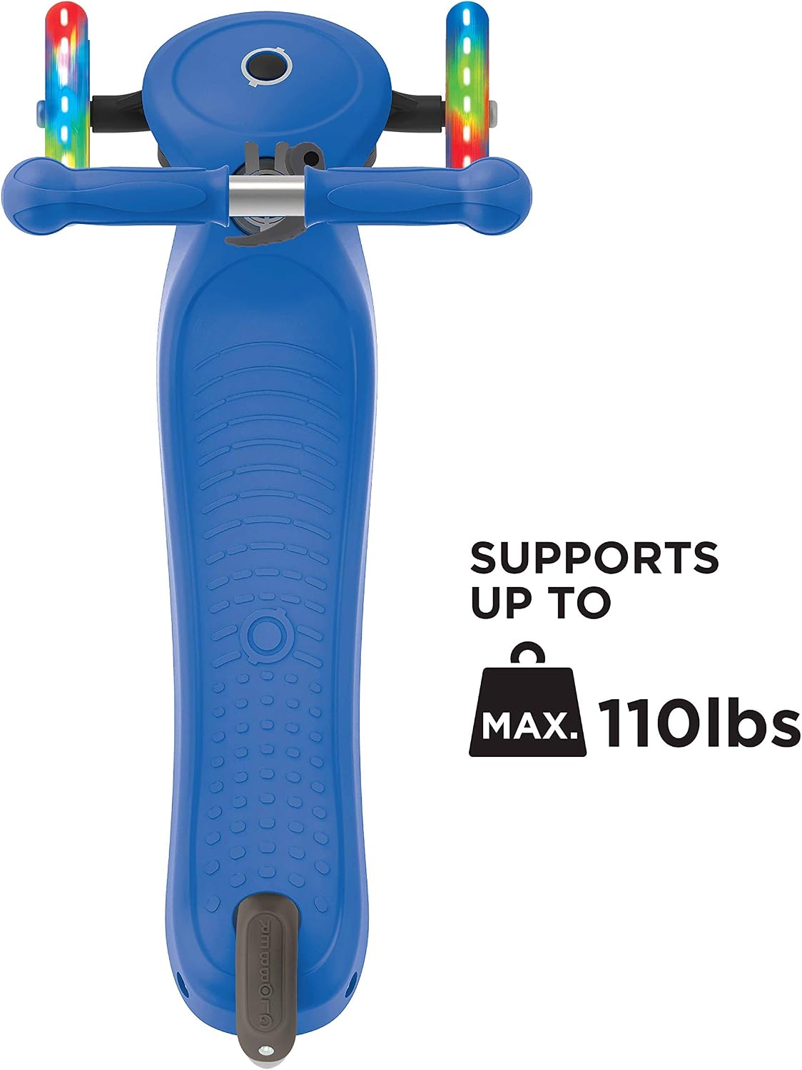 Globber - 3 Wheel Scooter for Kids, Ages 3+, 4 Adjustable Height Kick Scooter w/ Lights no Assembly Learn to Steer Patented Steering Lock for Girls or Boys Reinforced Body Supports Up to 110lbs