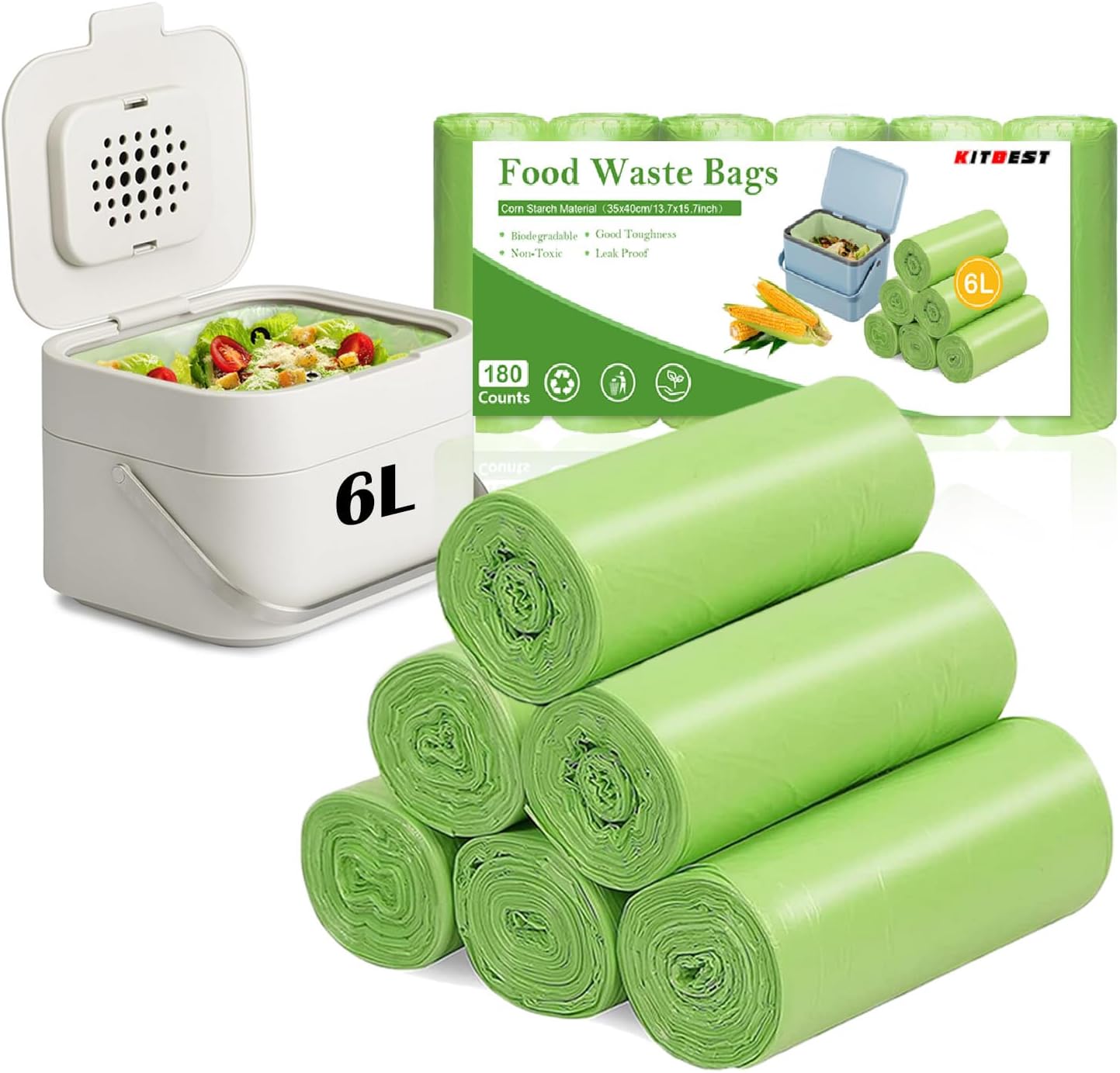 KITBEST 180 Counts Small Biodegradable...
