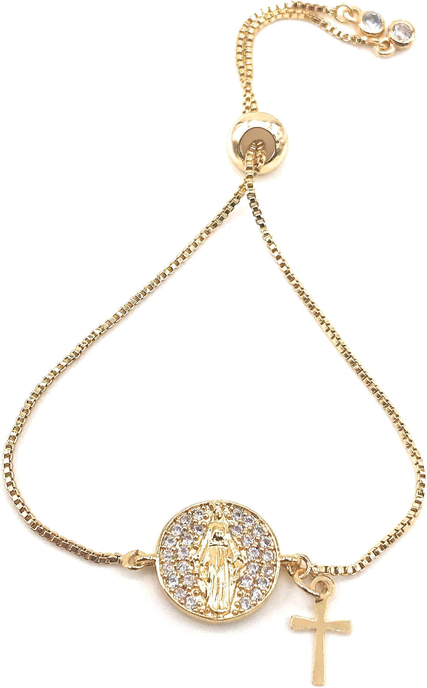 Our Lady of Grace Adjustable Chain Bracelet Virgin Mary Jewelry