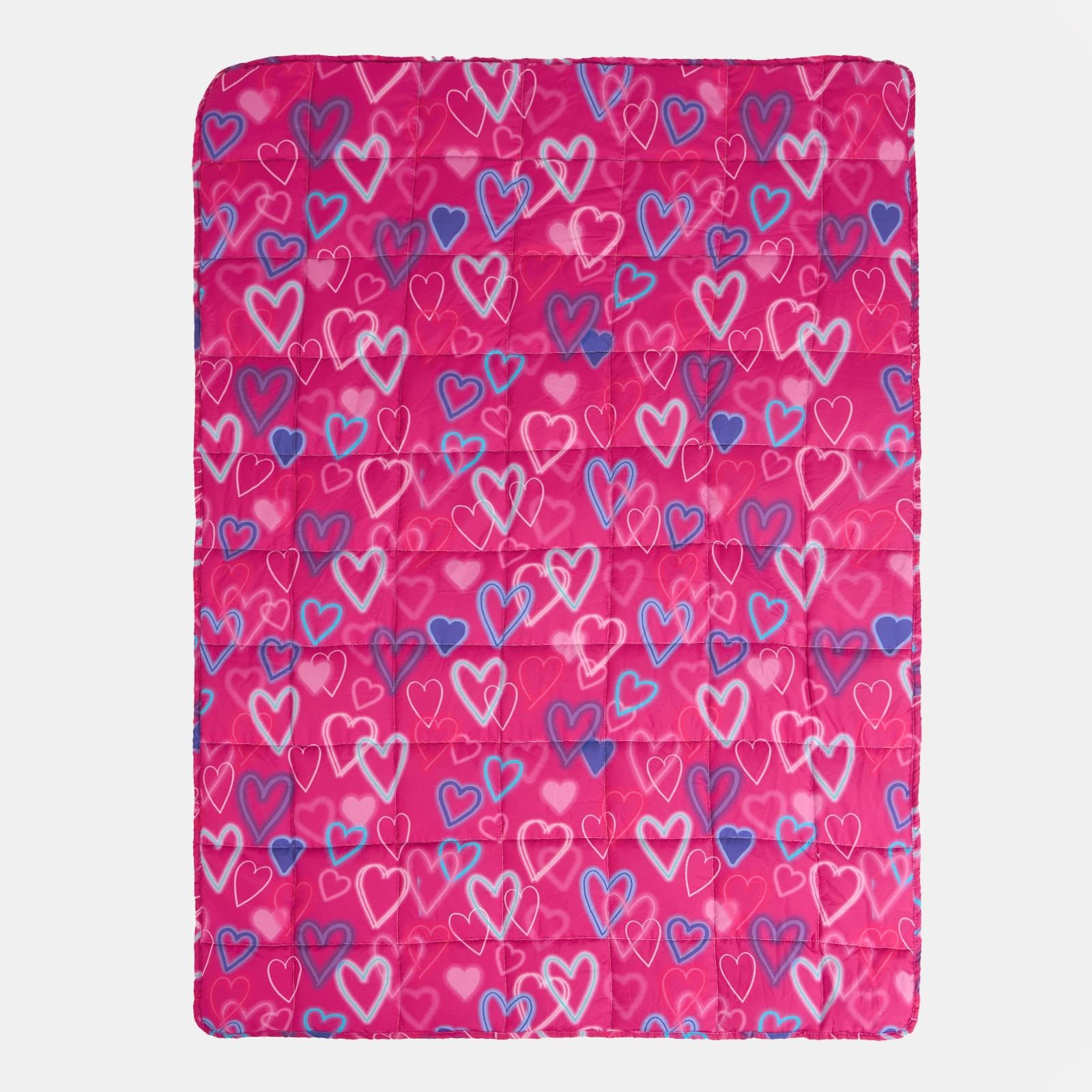 OHS Weighted Blanket 3kg, Hearts Reversible Weighted Blanket Calming Stress Gift for Women...