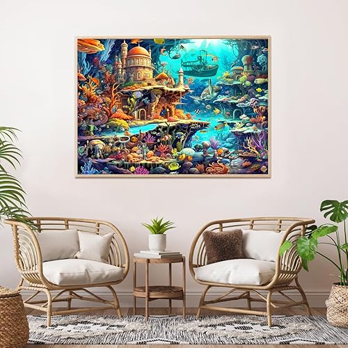 Miniatura 5 de HUADADA 1000 Piece Puzzles for Adults - Whimsical Undersea Fairy Tale - Jigsaw Puzzles for Adults and Kids 1000 Piece Educational Games Colorful