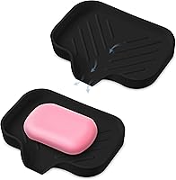 Vista 13 de Bandeja de jabón de silicona negra, soporte para jabón autodrenante para barra de jabón, bandeja de jabón de silicona con drenaje, bandeja de jabón